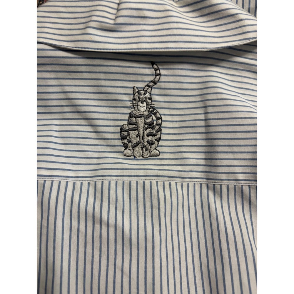 Bechamel 1X Cat Boutique Embroidered Button Shirt Cotton Novelty EUX Cottage - Picture 10 of 10